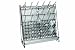 Heathrow Scientific HS23243A 90-Peg Wire Drying Rack, Vinyl-Coated Steel Wire, Black