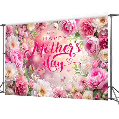 Fondo Fotográfico CHAIYA 7x5ft Rosa Día de la Madre miniatura 4