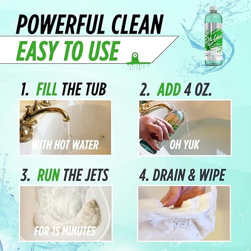Image of Oh Yuk Jetted Tub Cleaner for Jacuzzis, Bathtubs & Whirlpools, Septic Safe
