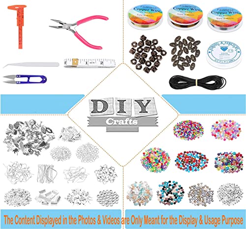 Image of DIY Crafts 800x Pcs Kit, Jewellery Making Kit, Jewelry Ribbon Making Kit Splendid Chosen Beads Findings Charms Tool Bracelets Rings Earrings Necklac (800x Pcs Kit, Jewellery Making Kit)