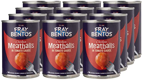 Fray Bentos Chicken Meatballs in Tomato Sauce Microwaveable Tinned Meat Balls Bulk Pack 380 g (Pack of 12)