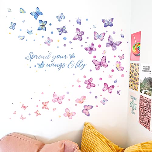 Vinilo decorativo mariposas para pared de 35 x 16 pulgadas miniatura 3
