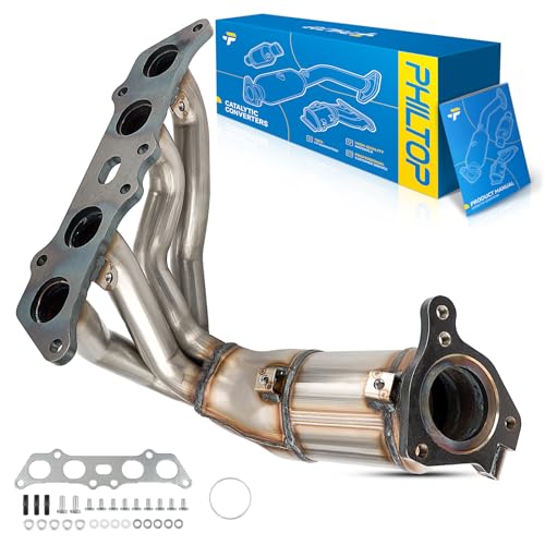 PHILTOP High Flow Catalytic Converter Compatible with Toyota Camry 2.2L 1997 1998 1999 2000 2001, Solara 2.2L 1999 2000 2001 Direct-Fit Catalytic Converter Kit OE# 40434, 641467, 16288(EPA Compliant)