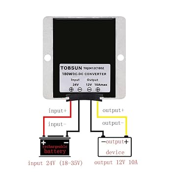Amazon | DC-DC 電源コンバータ DC 18-35 V から DC 12 V 電源