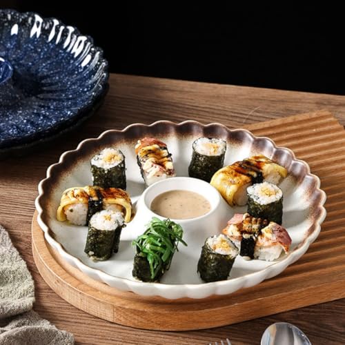 Plato de cerámica para sushi y dumplings estilo japonés miniatura 6