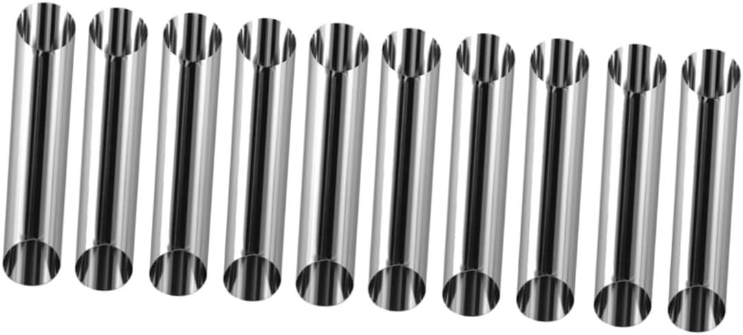 ABOOFAN 20PCS Stainless Steel Bread Tube Molds for Baking Cylindrical Shaped Croissant and Cannoli Molds for Home Pastry Making and Bread Rolls