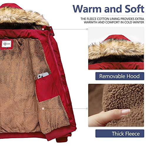 Heihuohua Men's Winter Thicken Coat Warm Puffer Jacket with Removable Hood2