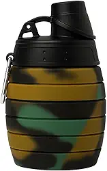 Garrafa D'Água Silicone Retrátil Expansível 2 em 1 Portátil Esportiva Caminhada Treino, Dobrável, Leve, Reutilizável, 500ml