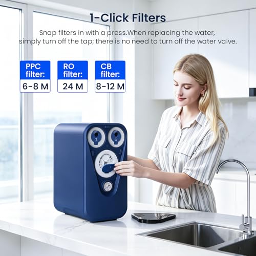 GLACIER FRESH GFU03 Electric-Free Reverse Osmosis Water Filter 800 GPD - image 9