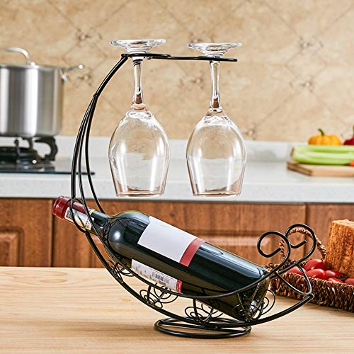 Soporte moderno para botellas de vino 10x35 cm miniatura 1