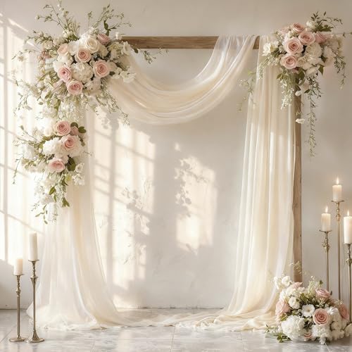 Wedding Arch Draping Fabric 28' x19FT, Sheer...