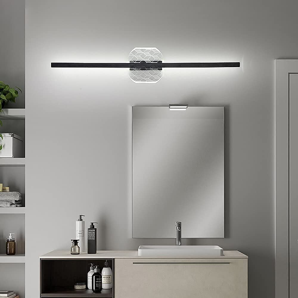Lampa ścienna z lustrem łazienkowym Nowoczesne światło przednie z lustrem LED, lampy lustrzane z trybami 3 kolorów IP44 Wodoodporne i przeciwmgielne Kinkiety łazienkowe