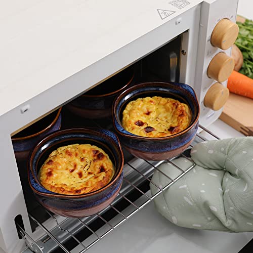 Selamica Ceramic 12 Oz French Onion Soup Crocks, Small French Onion Soup Bowls For Appetizer Cheese Stews Chili Casserole, Microwave Oven Safe, Christmas Gift, Set Of 4, Pink #TOP5