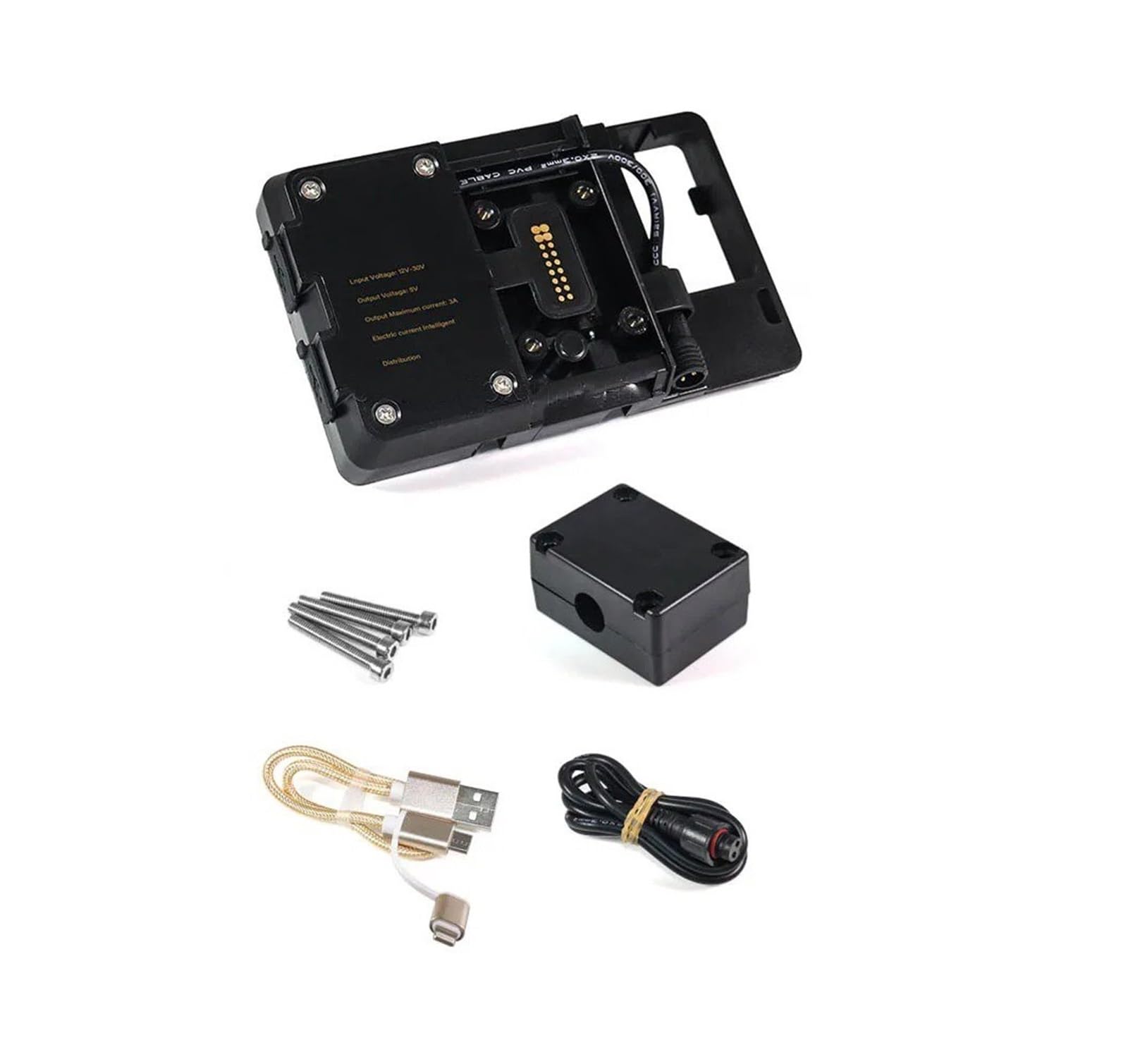 uchwyt na telefon komórkowy do BMW R1200GS LC Adventure R1250GS S1000XR R1200RS bezprzewodowa ładowarka USB uchwyt na telefon komórkowy wspornik nawigacyjny (ładowanie USB)