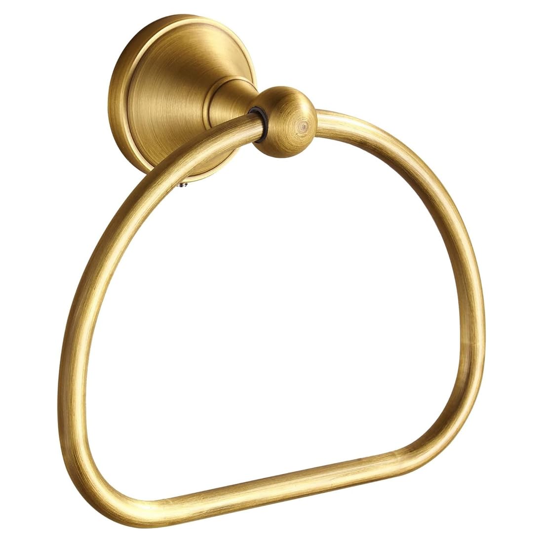 Hndhbfgrt For Bathroom Wall Mounted Retro Round Towel Holder Brass Antique Hand Towel Ring Hanger for Bathroom Kitchen Accessories