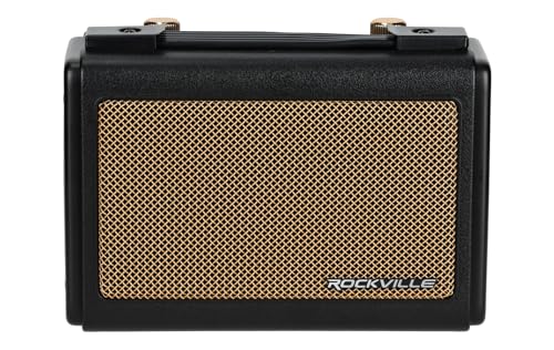 Image of Rockville GlideTone Vintage Portable & Home Bluetooth Speaker Black /Gold