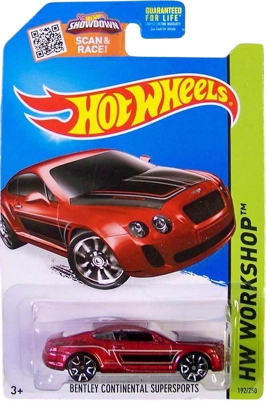 Image of Hot Wheels Bentley Continental Supersport HW Workshop Ages 3 and Up 192 /250 (Red)