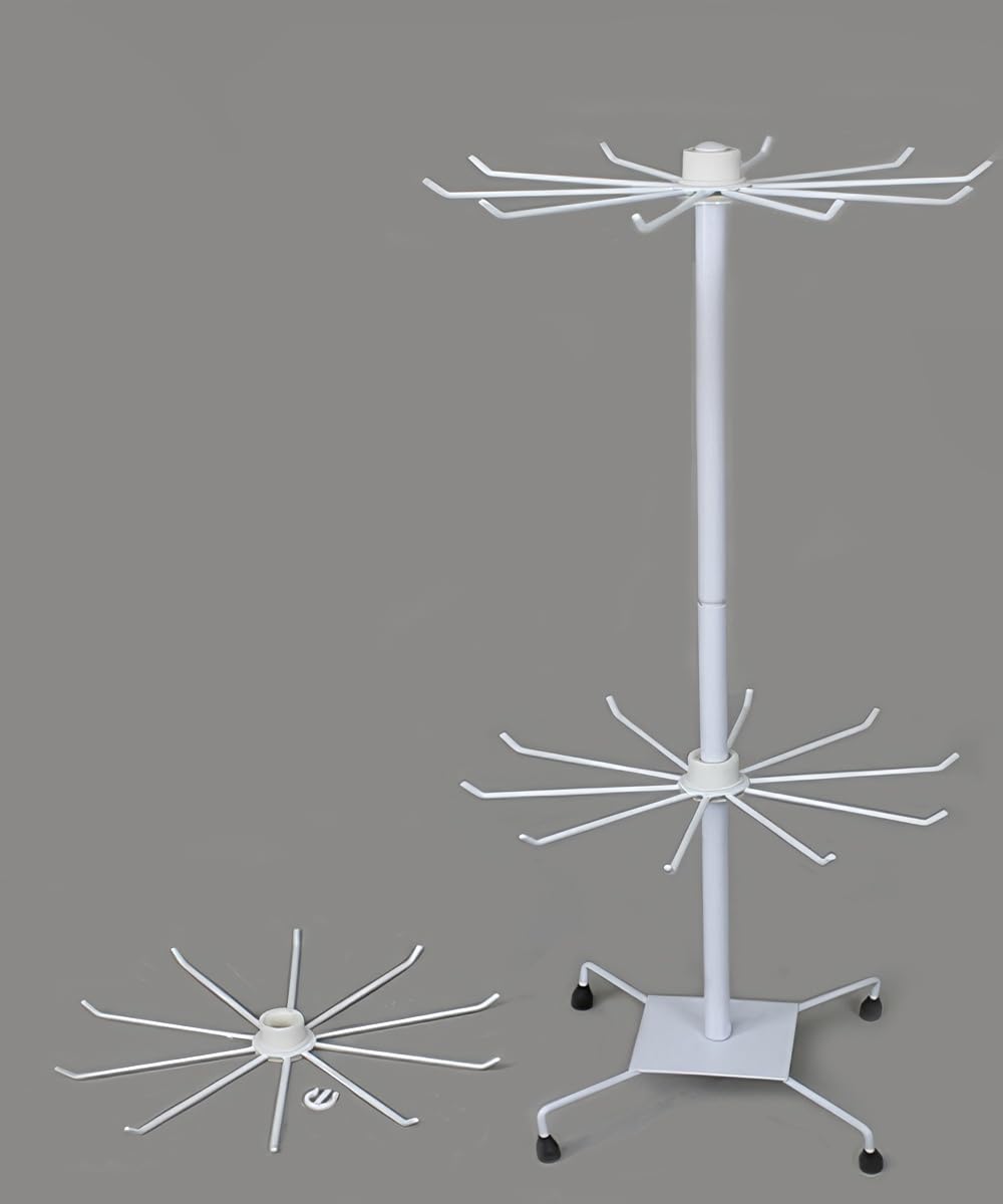 Yudu Espositore a 3 ripiani, in metallo, 73 cm (bianco)