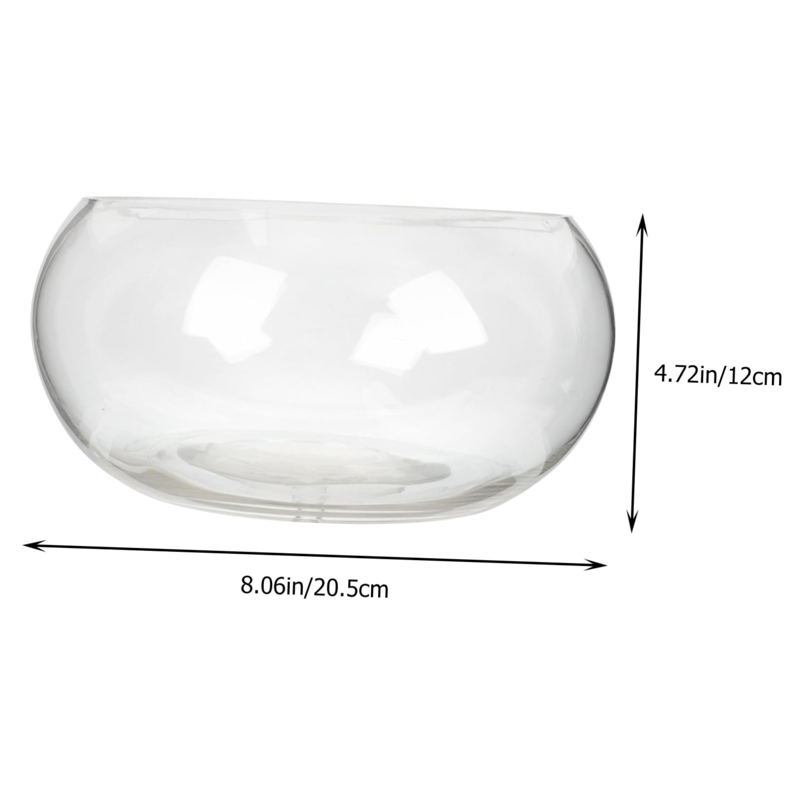 Beaupretty Pecera De Vidrio Transparente para Escritorio Acuático Decorativo para Plantas y Peces Terrario Hidropónico para Hogar y Oficina