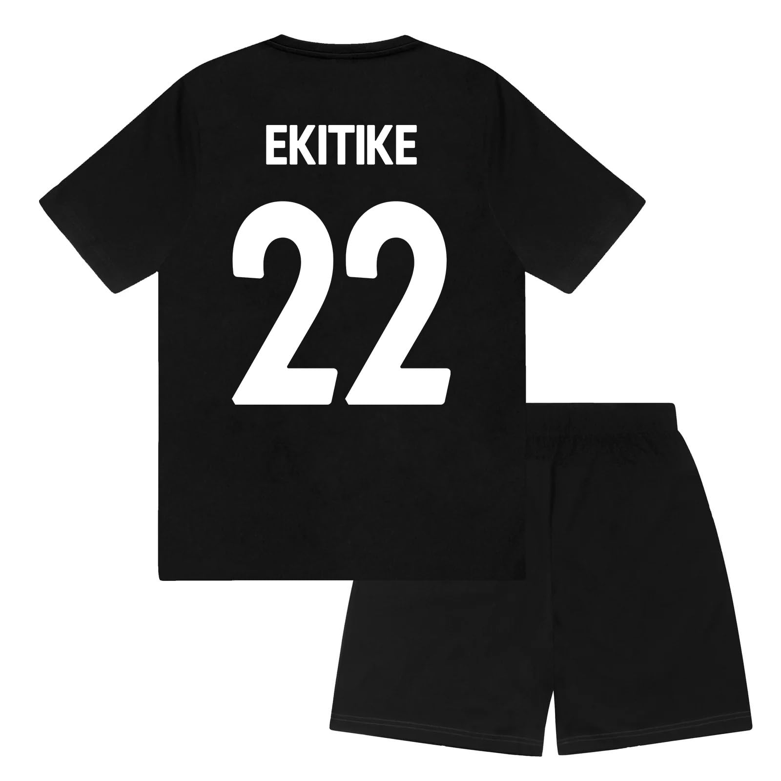 Liverpool F.c. Boys Black Ekitike Liverpool Fc Ekitike 22 Sublimation Short Pyjamas Black 8-9 Years