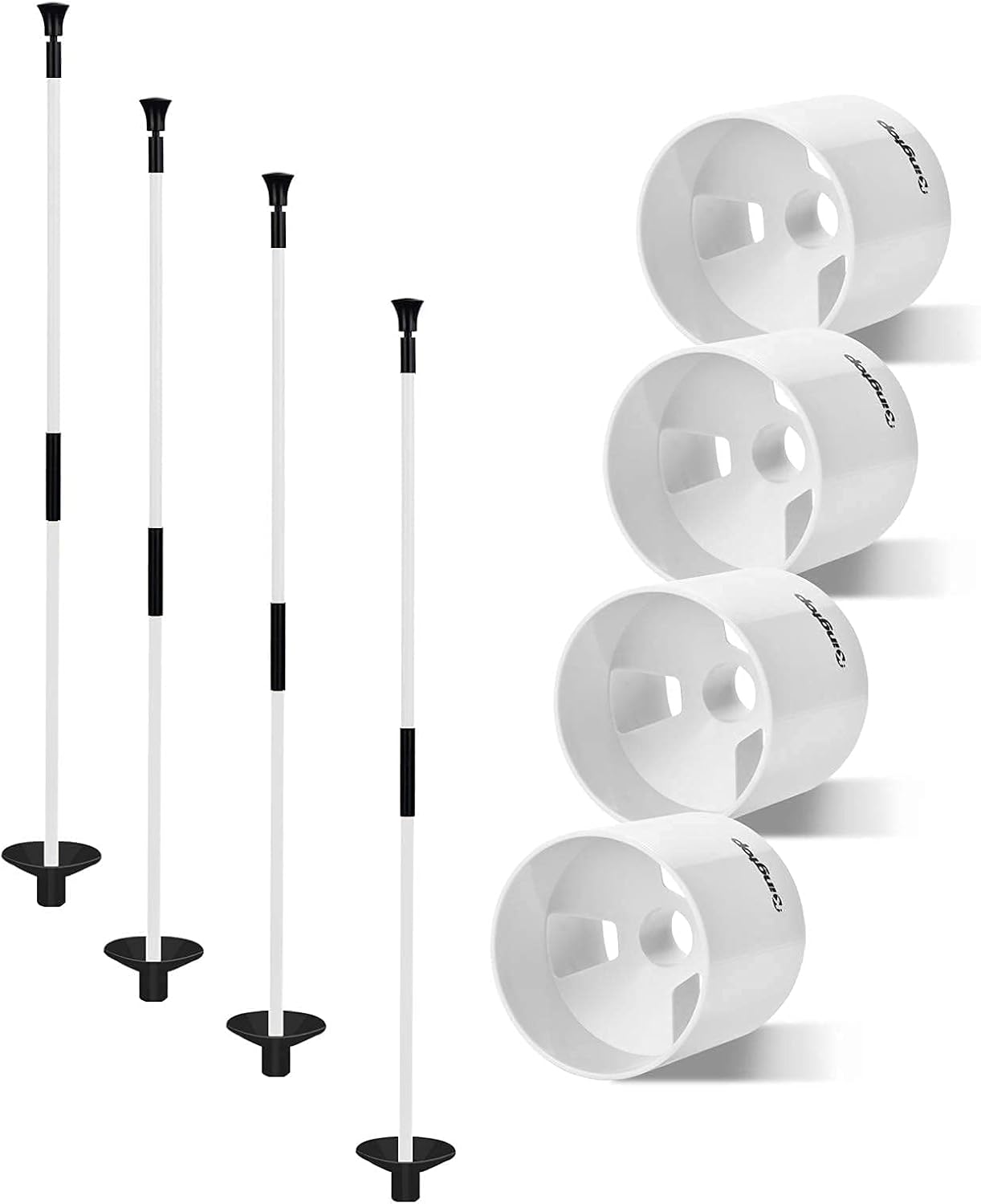 KINGTOP Golf Hole Cup Flagpole Set for Practice Putting Green, 4” Putting Cup Fit PGA | LPGA | USGA Regulations, 2-Section Flag Stick Design, 3 Feet, 4-Pack : Sports & Outdoors