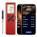 ThermoGoY Wireless Meat Thermometer with Display Base, Smart Bluetooth Thermometer with WiFi App, NIST ±0.5°F Accuracy, Ultra-Thin Probe, 10X Sub-1G Long-Range Signal for BBQ, Grill, Oven & Smoker