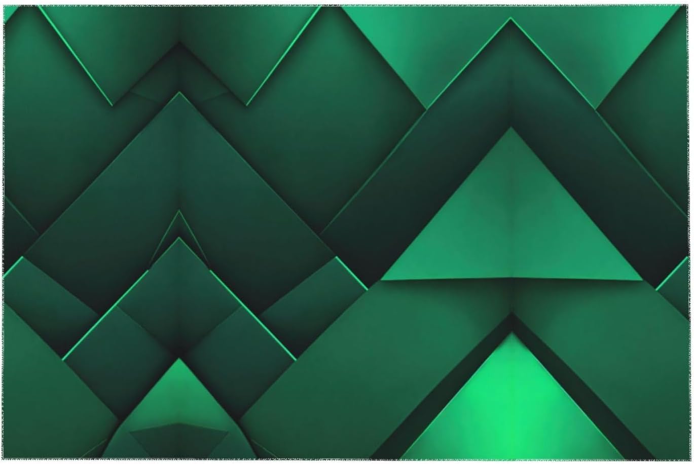 Prostokątny obrus 140 x 300 cm zielona geometria, tkanina poliestrowa odporna na plamy i zmywalna, ochraniacz stołu dla 8-10 osób, do użytku w kuchni, salonie, wewnątrz i na zewnątrz 5718v