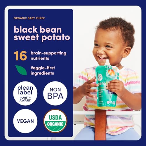Image of Cerebelly Organic Baby Food Pouches, Black Bean Sweet Potato, 4oz, 12ct