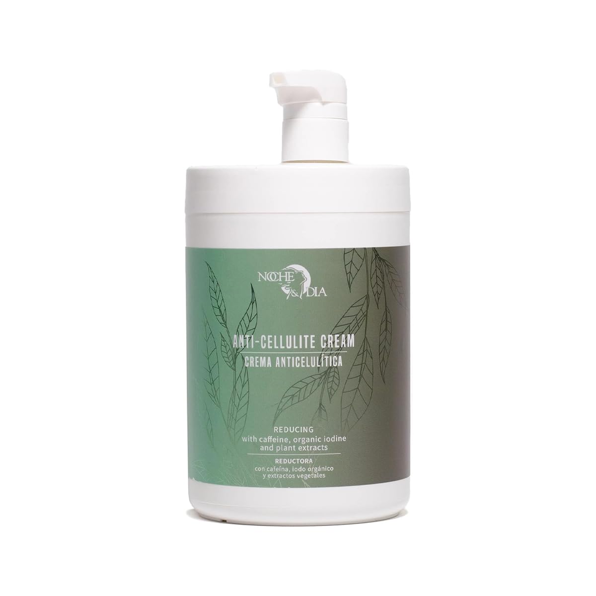 Noche y Día - Crema Anticelulitis y Reductora - 1000 ml - Mejora el Efecto de Piel de Naranja - Combate la Celulitis - Suaviza e Hidrata