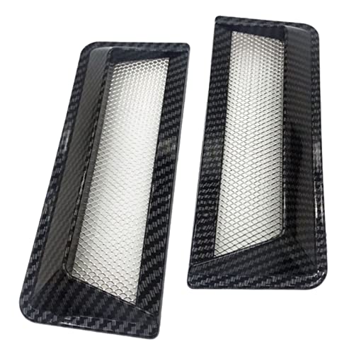 ティーグルブラン 汎用 ダミー ダクト サイド フェンダー ボンネット ガーニッシュ エアロ 吸気 エア ステッカー ABS 左右 2個 セット カーボン調