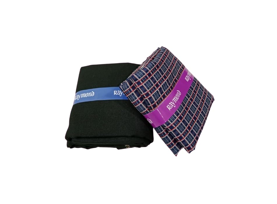 raymond fabrics Raymond Men’s Shirt & Trouser Fabric Combo | Premium Checked Shirt Fabric with Solid Formal Trouser Fabric | Unstitched Dress Material for Office, Formal & Casual Wear (Multi)-picture-22