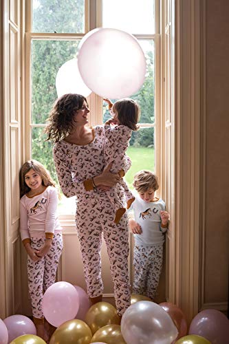 Leveret Kids Pajamas Boys Girls 2 Piece Pjs Set 100% Cotton (Horse Pink, Size 4 Toddler) #TOP2