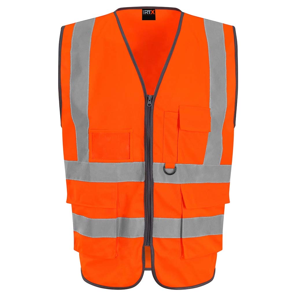 PRO RTX Mens Executive High-Vis Waistcoat (4XL) (Orange)