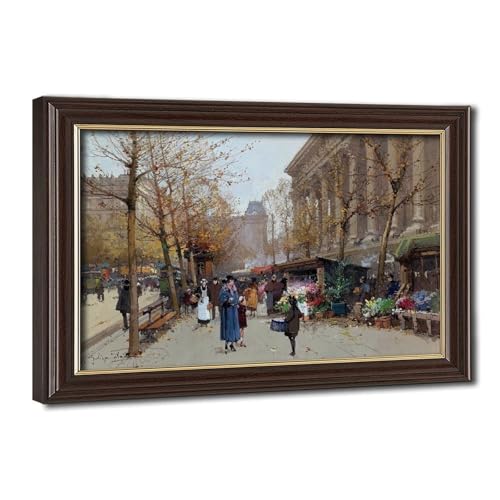 Impression sur toile La Madeleine Eugène Galien-Laloue cadre suspendu salon salon 20x30 cm
