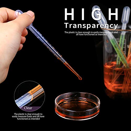 Teenitor 200PCS 2ML Disposable Pipettes Plastic Transfer