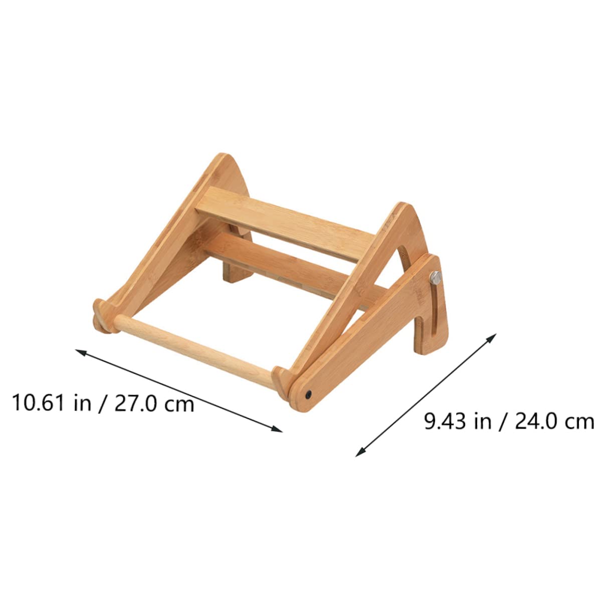Levemolo Supporto Verticale Laptop in Legno, Scrivania Portatile per Laptop, Altezza Regolabile, Dissipazione del Calore, Angolo Ergonomico per Casa e Ufficio