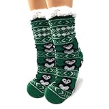 Oooh Yeah Women's Grippers Slipper Socks, Fuzzy Winter Soft Cozy Warm Socks, Funny Fluffy Christmas Socks