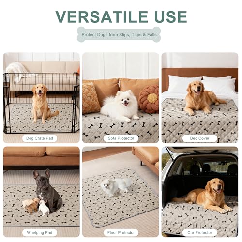 Image of Eterish Reusable Washable Pee Pads for Dogs Large /Extra Large 36'' x 41'' 2 Pack, Absorbent Pet Puppy Dog Training Pads Non-Slip, Waterproof Whelping Potty Pads for Dogs Leak-Proof