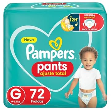 Fralda Pampers Pants Ajuste Total G 72 unidades