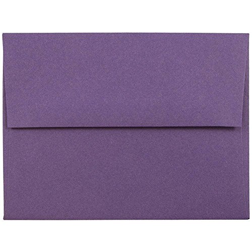 JAM PAPER A2 Premium Invitation Envelopes - 4 3/8 x 5 3/4 - Dark Purple - 50/Pack