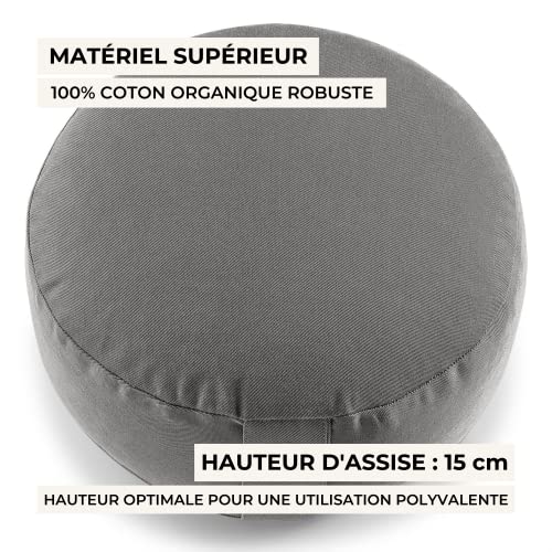 Coussin de yoga et méditation Lotuscrafts bio – photo 2