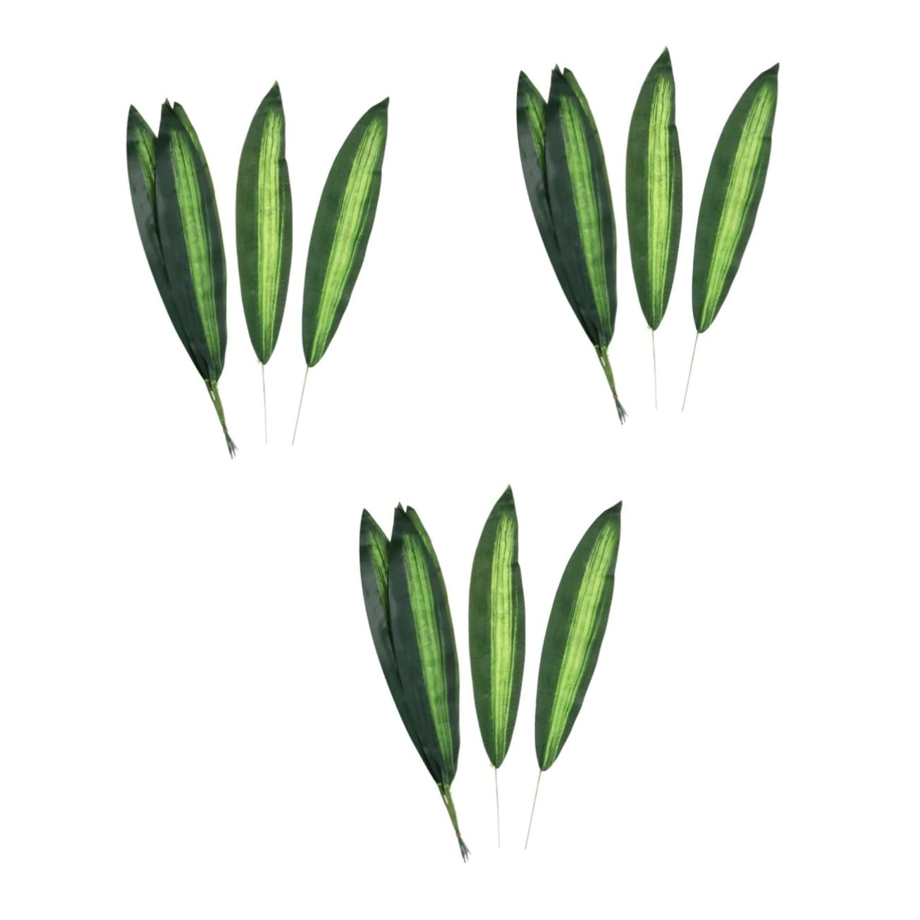 Cabilock 3 Set Di Foglie Tropicali Decorative Artificiali Finte Per Ufficio Bar Negozio 10 Pezzi * 3