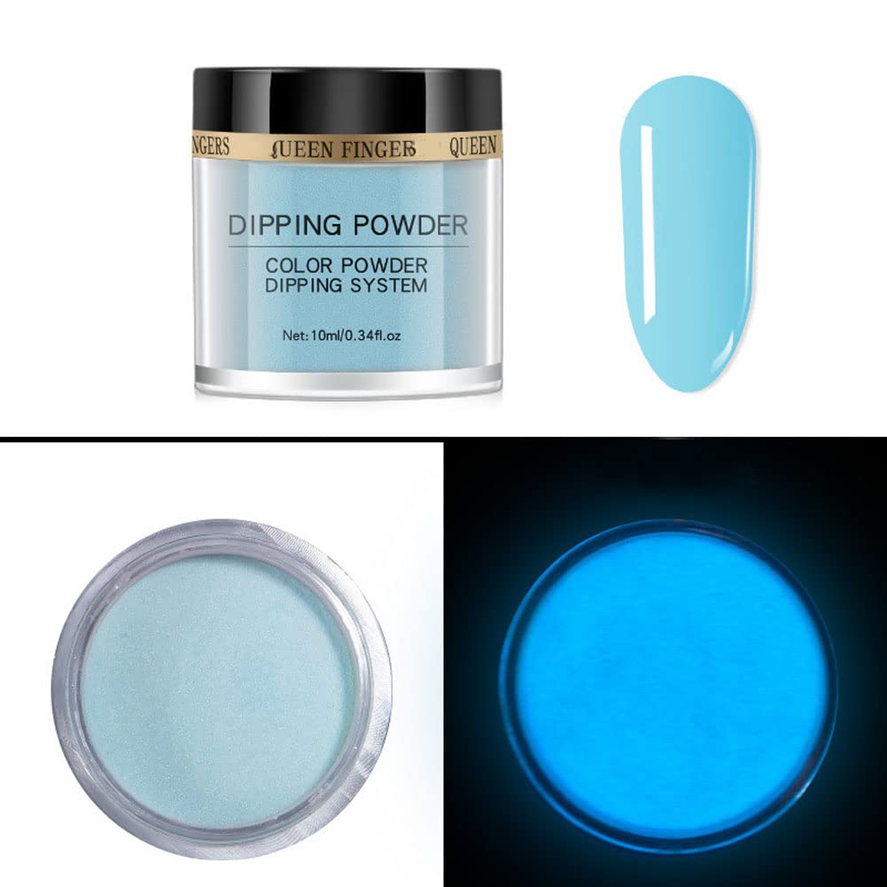 Nail Art Acrylic Dipping Powder Glow In Dark Pigment Dust Manicure DIY Salon Kit Decoration Two Colors (001)