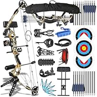 ZSHJGJR Compoundbogen Set Erwachsene 30-60 LBS Bogenschießen Bogen und Pfeil Set Compoundbögen Jagdbogen Sportbogen Compound Bow Bogen und Pfeil Set mit Zubehör Linkshänder Rechtshänder