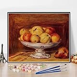 Kits de pintura DIY para adultos bodegones con manzanas y peras 1903 Pintura por Auguste Renoir Kit de pintura por números sobre lienzo para principiantes