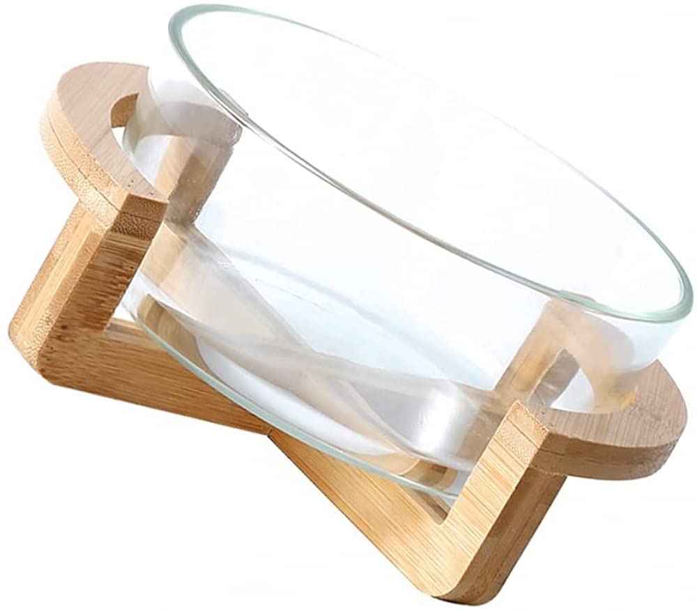 Glass Salad Bowl with Stand Serving Bowl for Rice Cereals And Soup Bowls Noodles Ice Cream Mix Salad Snacks