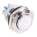 16mm Momentary Push Switch, Metal Construction with Easy Screw Terminals Installation, Automotive Push Switch, 12V 24V Voltage Compatible for Car Enthusiasts Home Automation