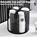 Rotatable Coffee Cup Dispenser with 4 Compartments, Atavarna Cups and Lids Holder for 5-16oz Cups Organizer for Restaurant, Coffee Station, Bar, Office, Home-9.25