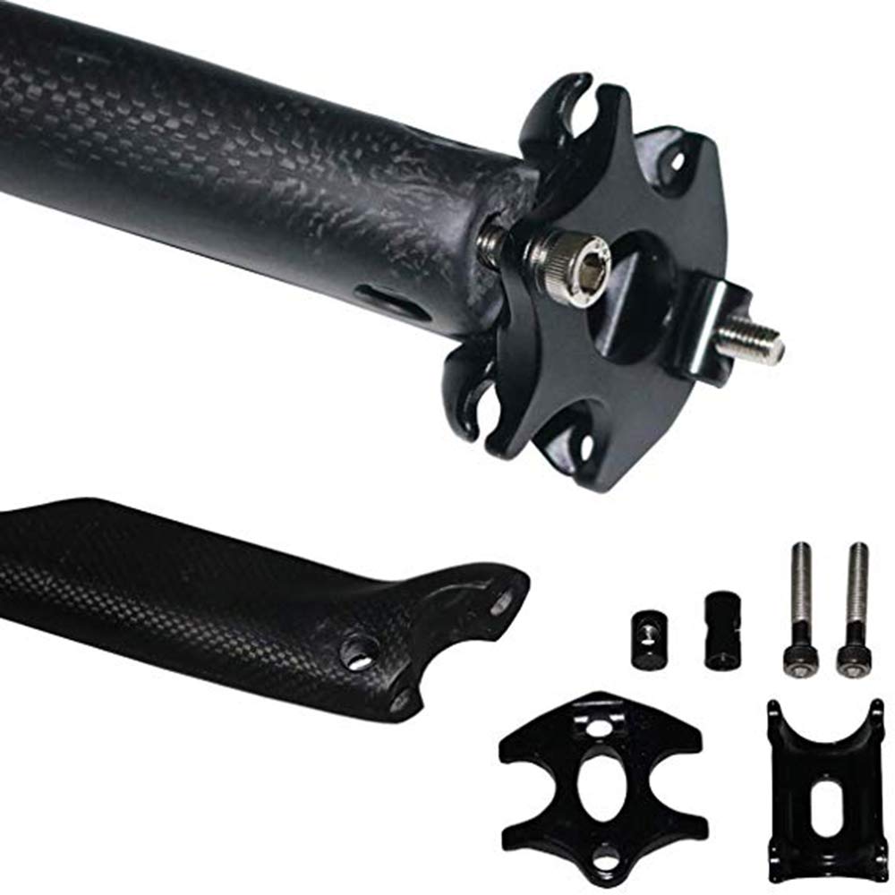 Fahrradsattelstütze, Fahrradteile, Carbonfaser, MTB-Rennrad-Sattelstütze, 190 g, 3K Matt, 27,2/30,8/31,6 x 350/400 mm (Matt, 27,2 x 350 mm)