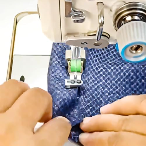 Prensatelas de acero inoxidable ajustable para dobladillo enrollado miniatura 5